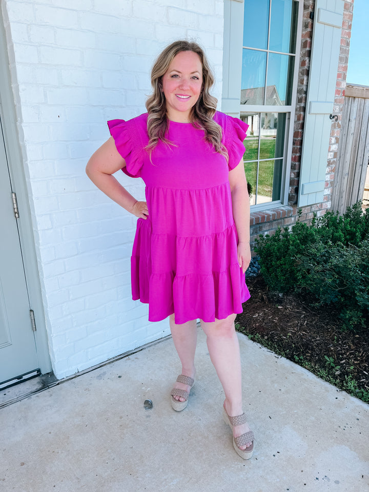 Ruffle Sleeve Mini Dress – Louise Lane Boutique