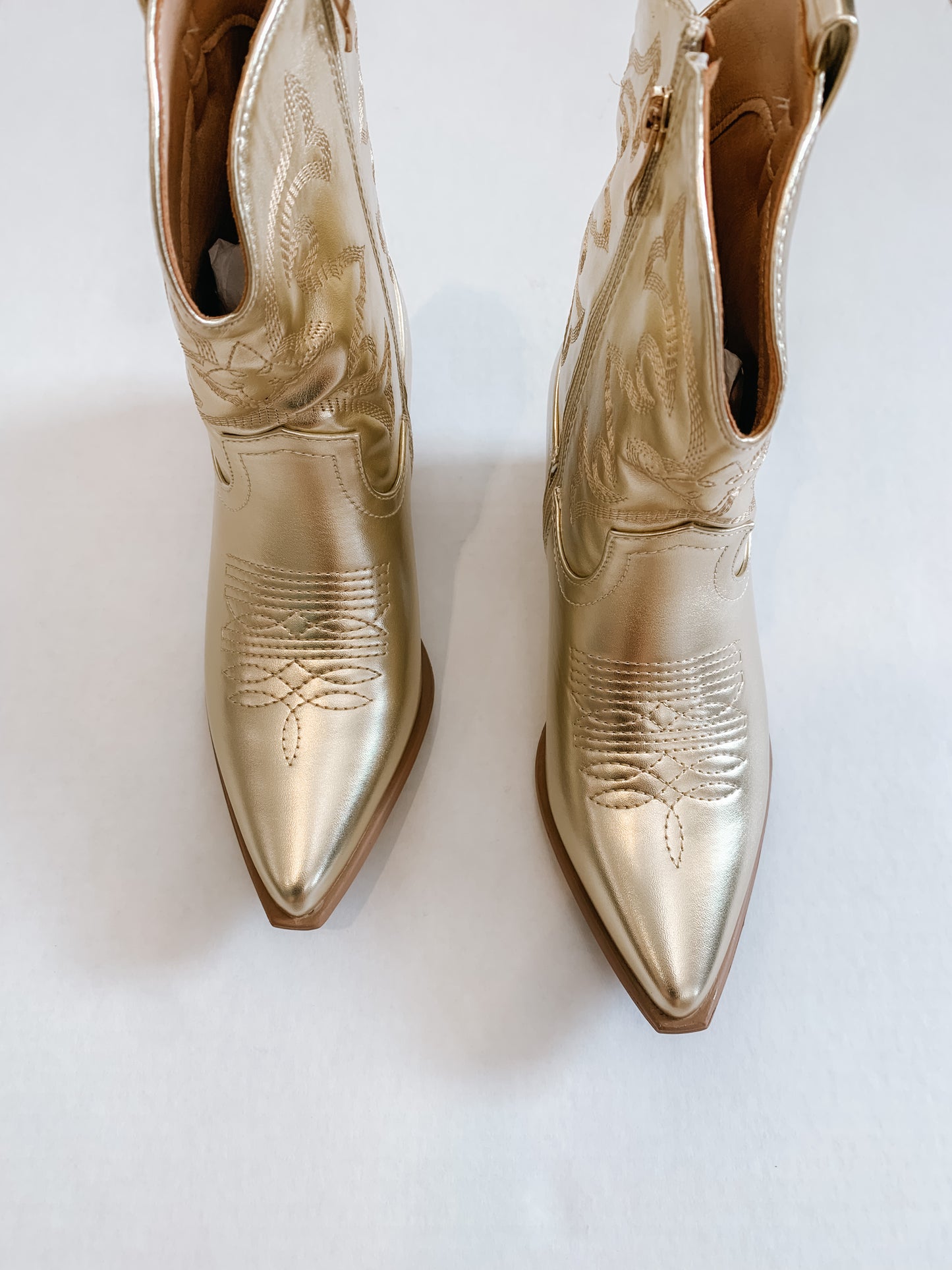 Gold Western Boots
