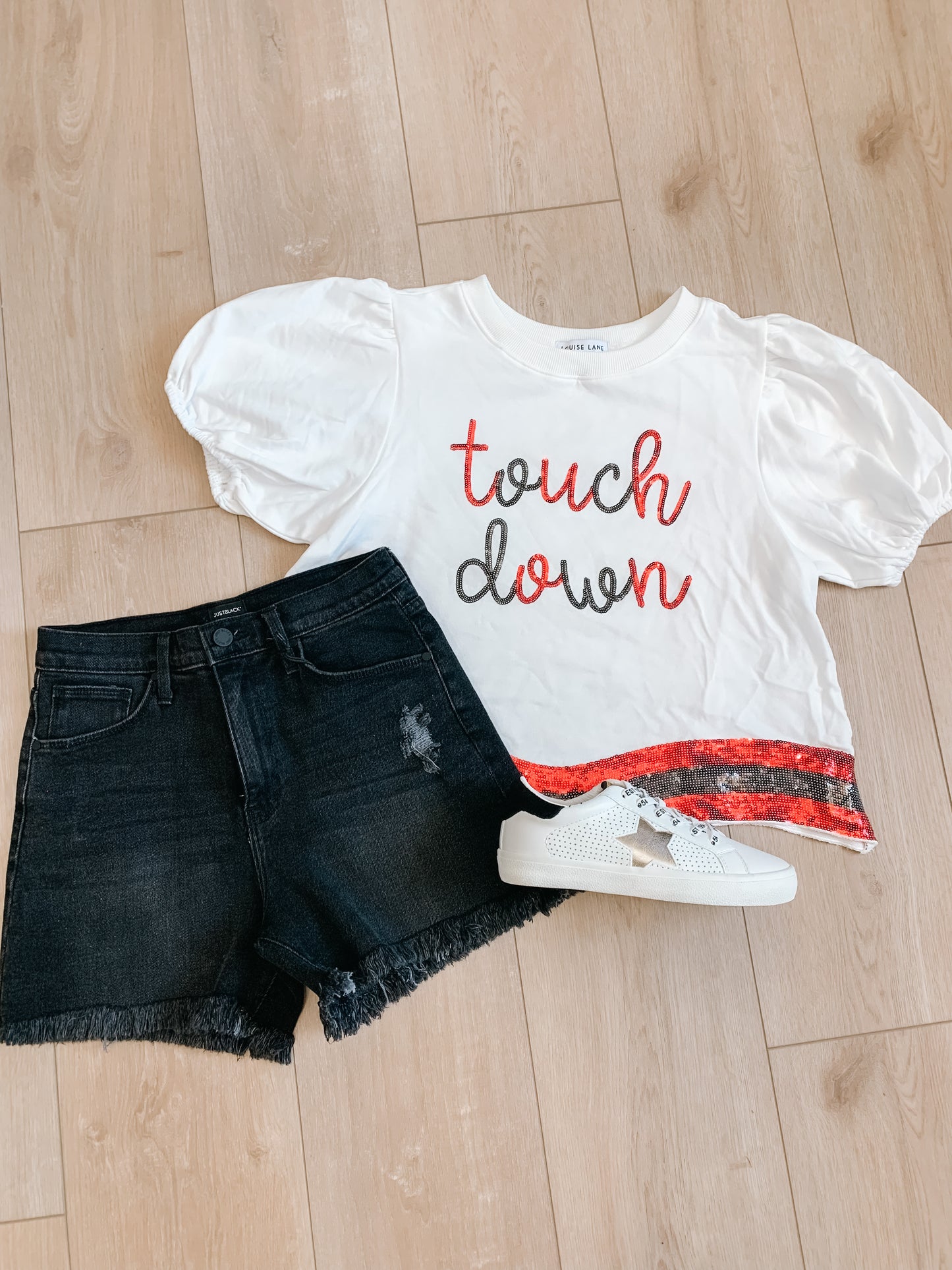 Black & Red Touch Down Tee