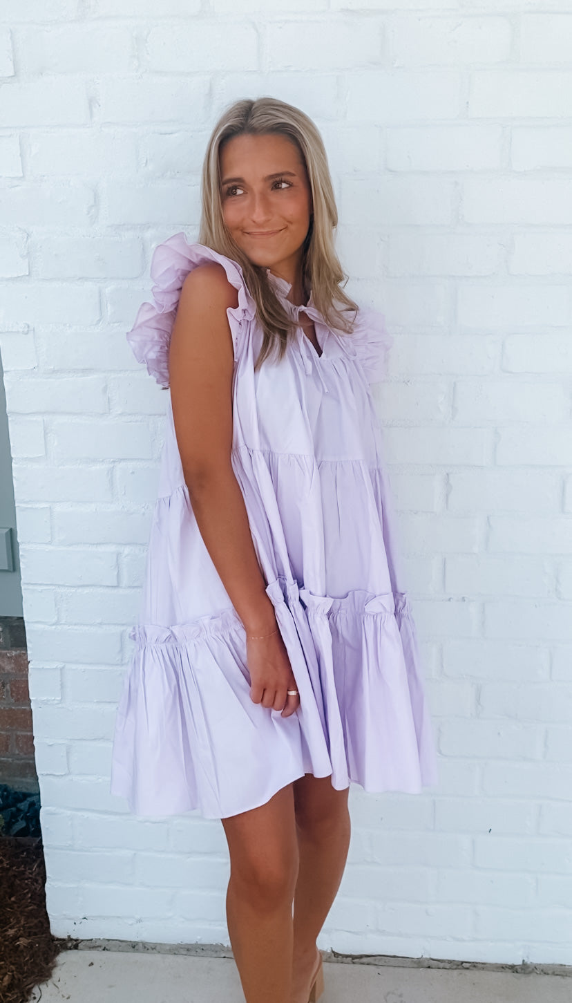 Lilac Tiered Babydoll Dress