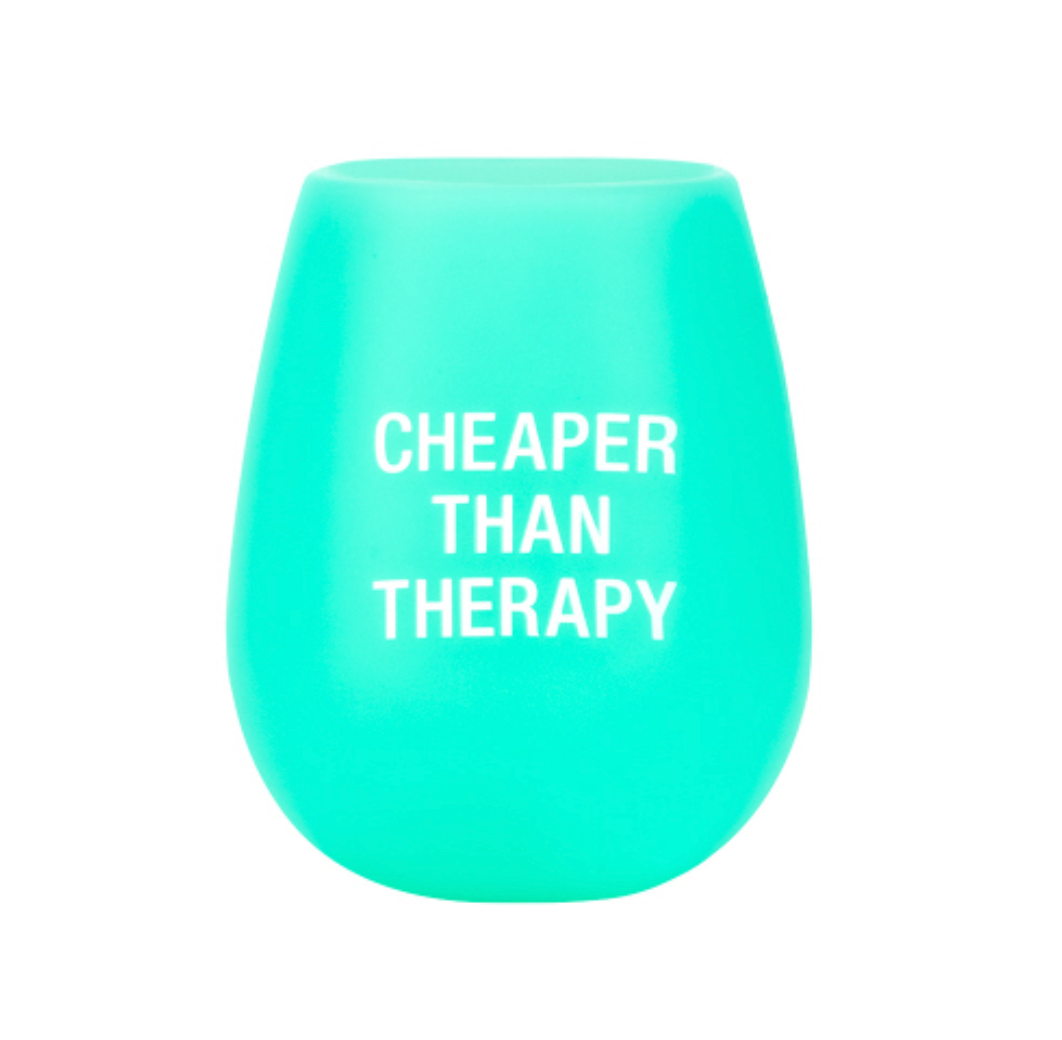 Cheaper Than Therapy Silicone Wine Cup